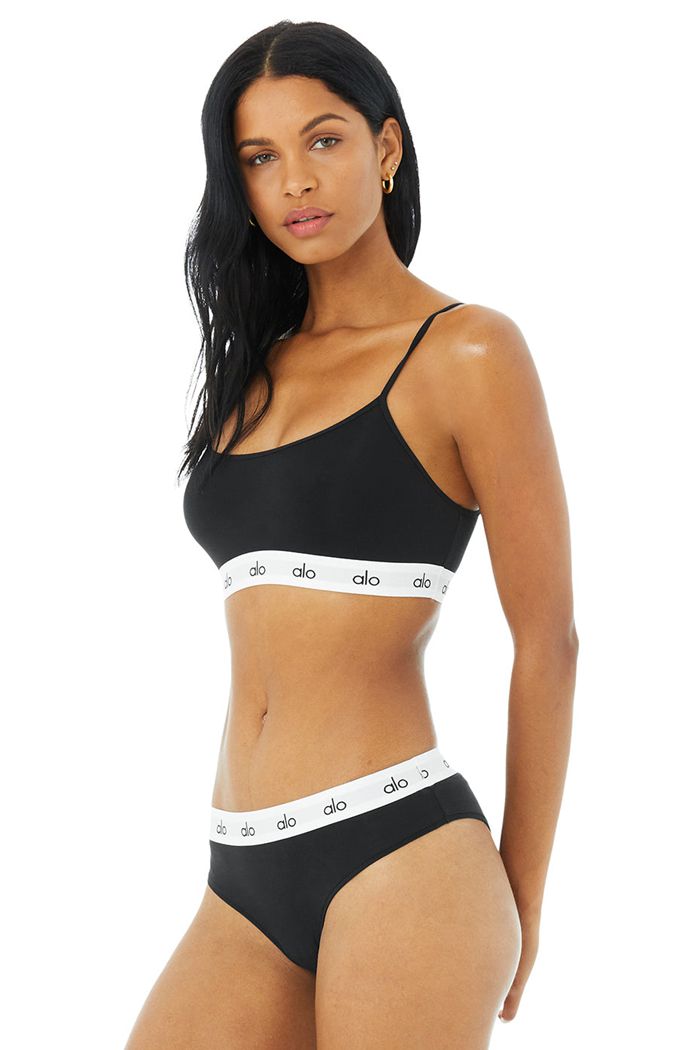 Staniki Alo Yoga Icon Cami Damskie Czarne | AKVIZ6391