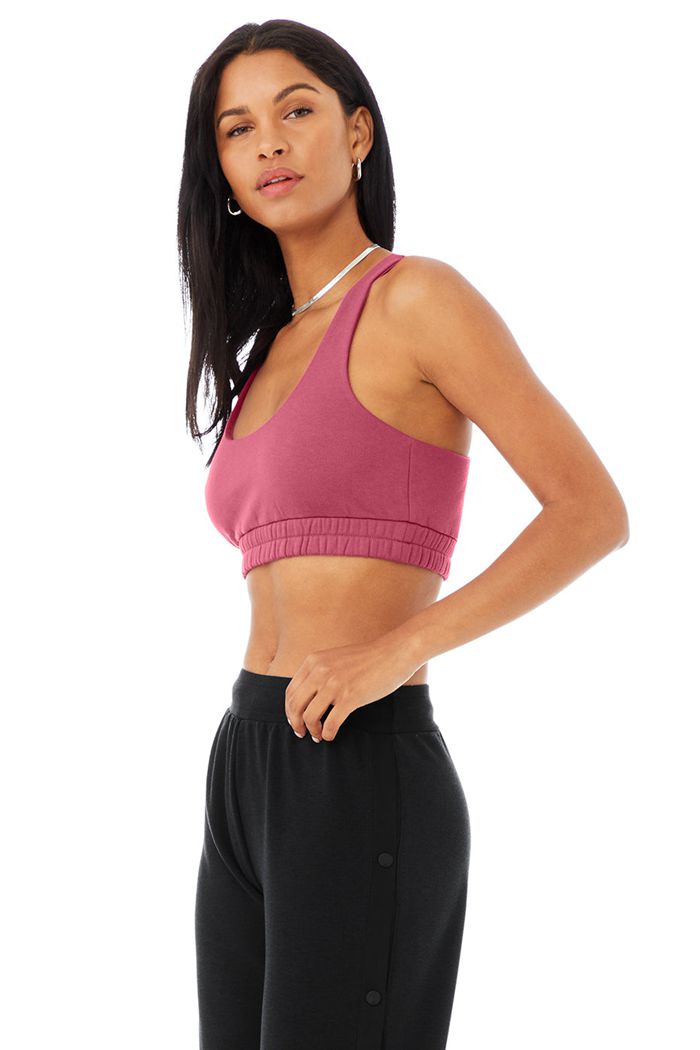 Staniki Alo Yoga Scoop Neck Sweatshirt Damskie Fioletowe | PZQWC6829