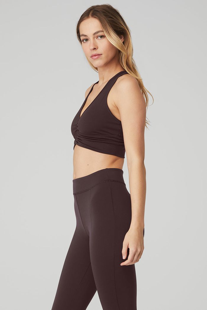 Staniki Alo Yoga Wild Thing Damskie Czarne | AQFSH3916