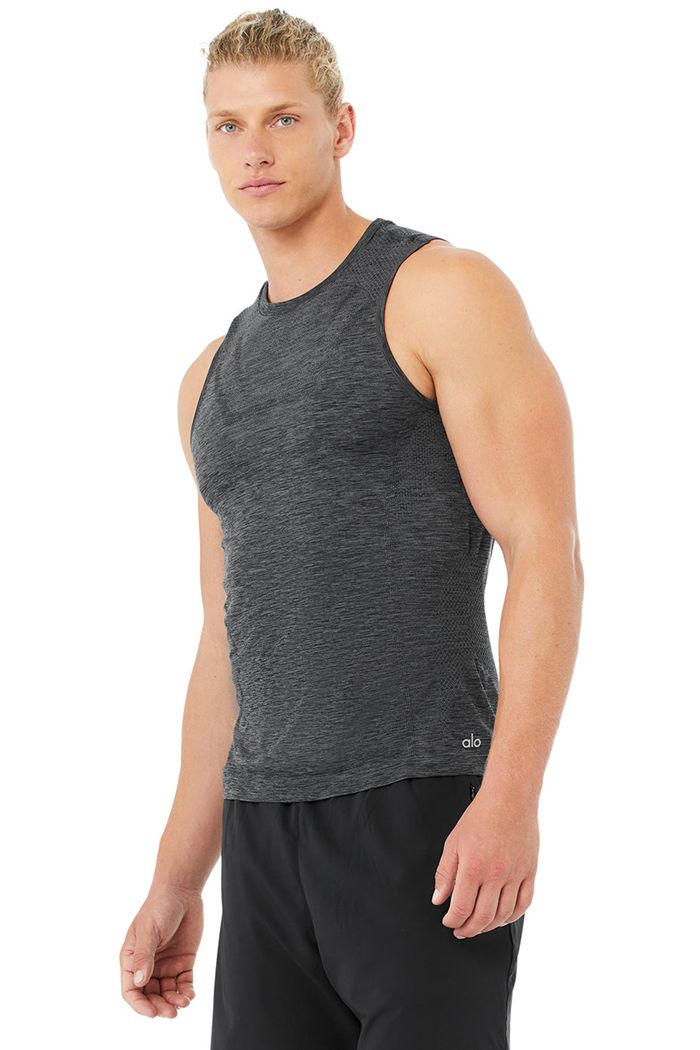 Tank Tops Alo Yoga Amplify Seamless Muscle Męskie Czarne | GRPHC9401