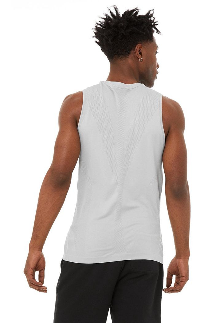 Tank Tops Alo Yoga Amplify Seamless Muscle Męskie Szare | UWKPG0379