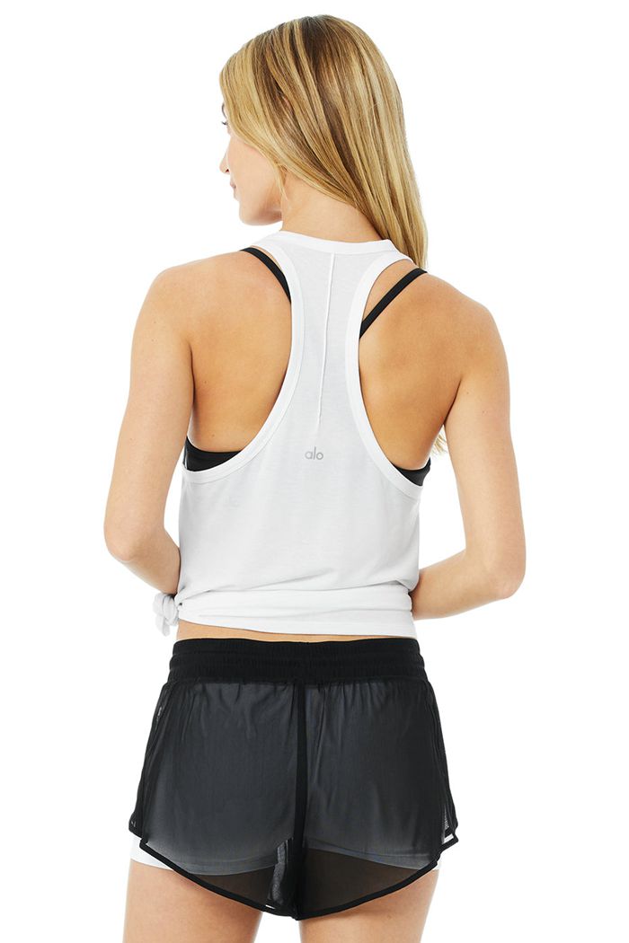 Tank Tops Alo Yoga Motion Damskie Białe | UXYRW8947