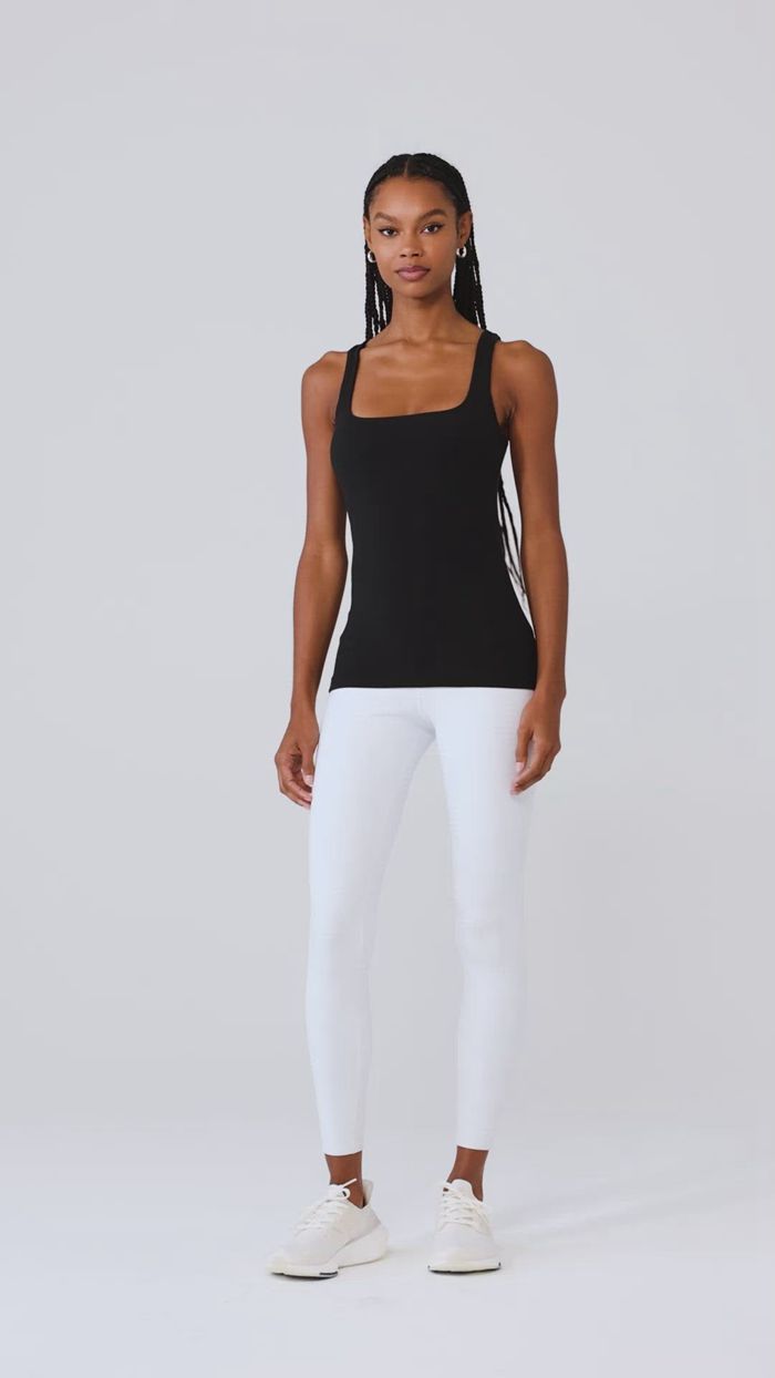 Tank Tops Alo Yoga Ribbed Minimalist Damskie Czarne | VSNYH1028