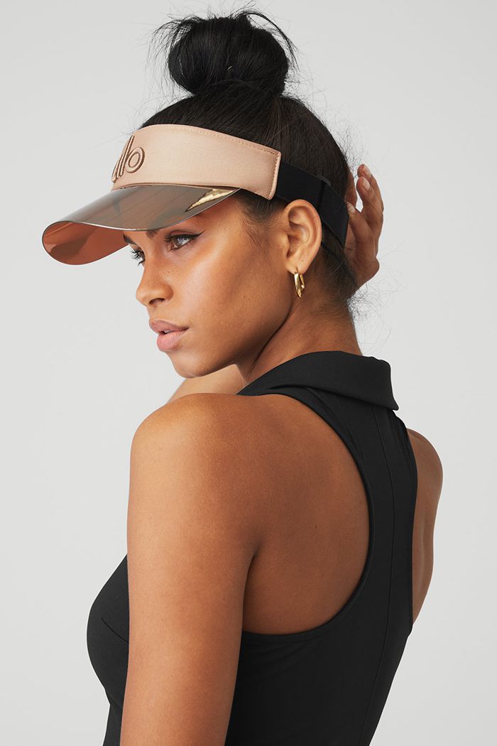 Visor Alo Yoga Solar Damskie Beżowe | BMHNY6134