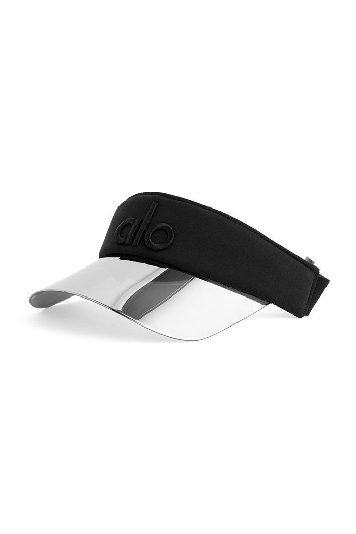 Visor Alo Yoga Solar Damskie Czarne | JXSNV8576