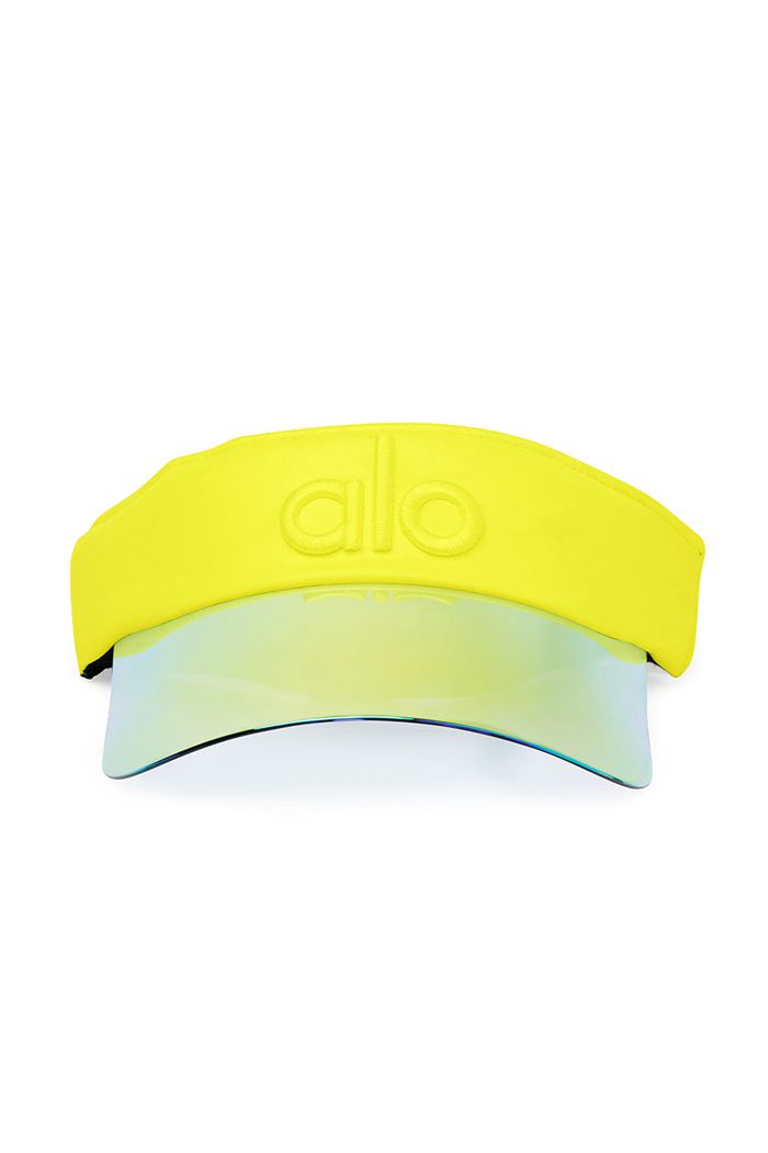 Visor Alo Yoga Solar Damskie Żółte | WZNRD7894